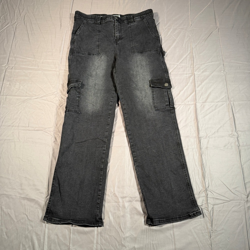 Celebrity Ace 90s Skater Cargo Jeans Black Carpenter Pants 15/32 High Rise